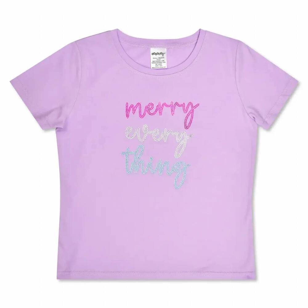 NEW ISCREAM kids' merry everything t-shirt in purple